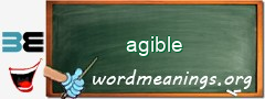 WordMeaning blackboard for agible